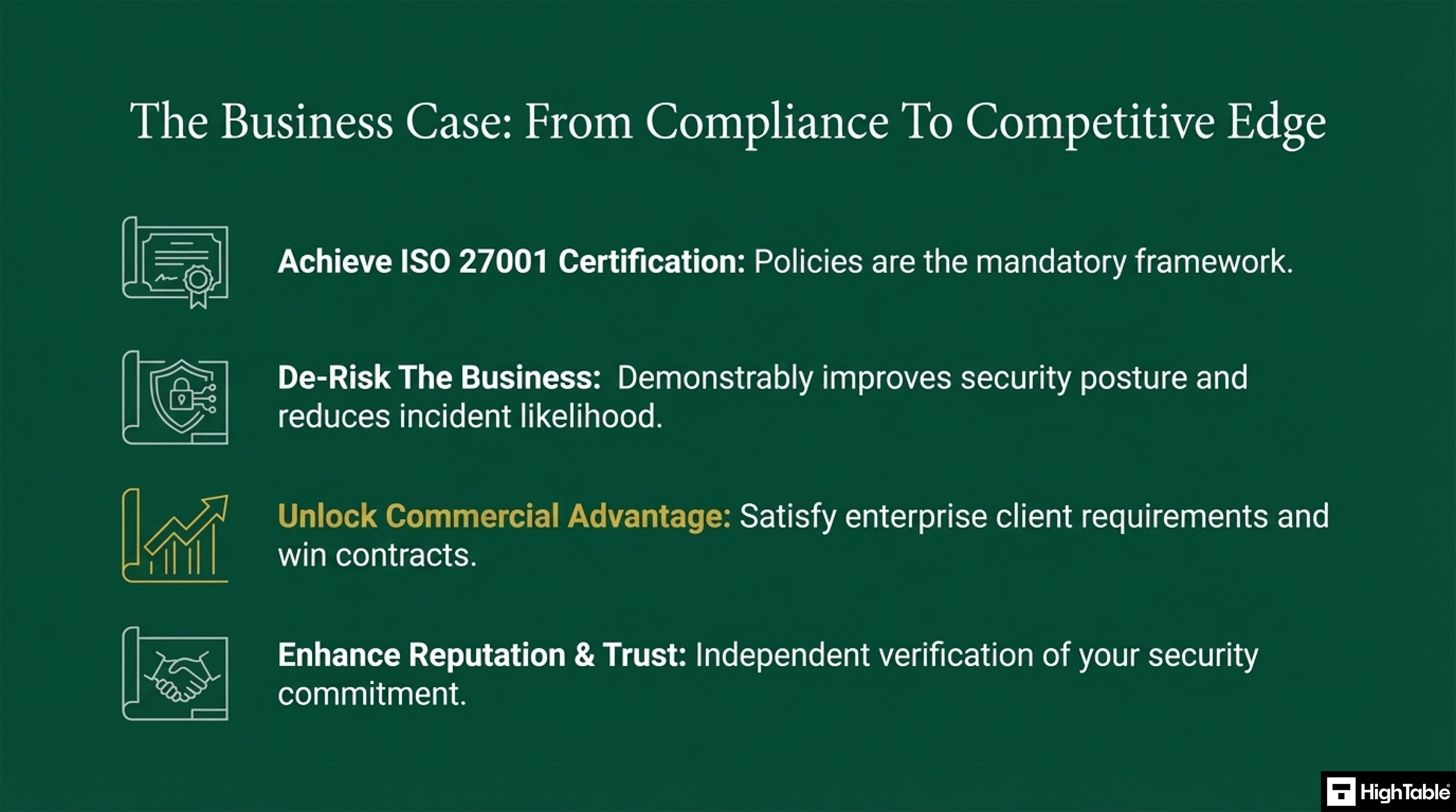 ISO 27001 Policies - Business Case