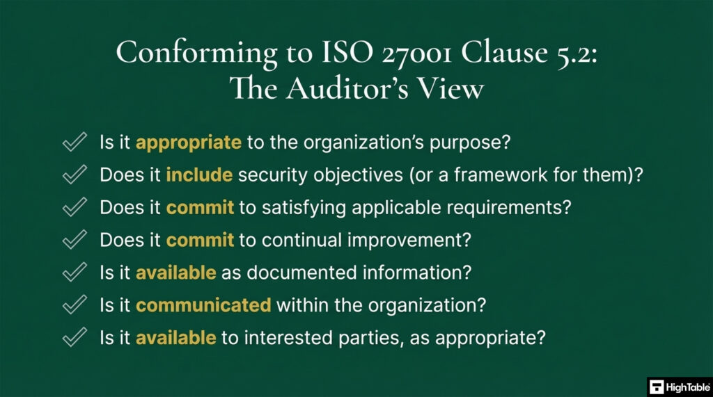 ISO 27001 Policies - What an auditor looks for