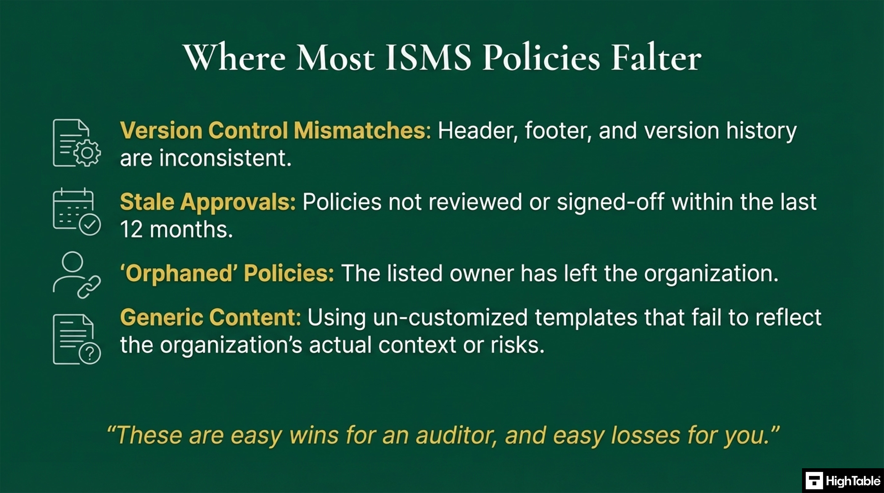 ISO 27001 Policies - Why Policies Fail