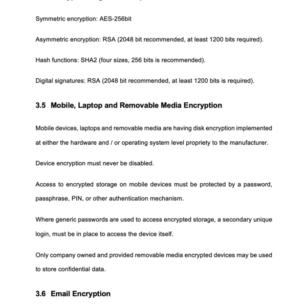 Cryptographic Control And Encryption Policy Example 5