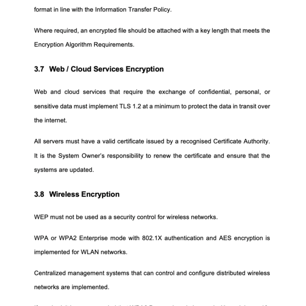 Cryptographic Control And Encryption Policy Example 6