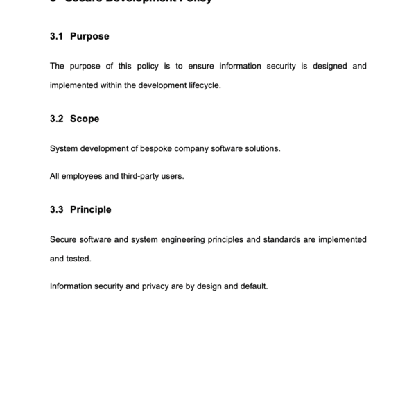 ISO 27001 Secure Development Policy Page 4