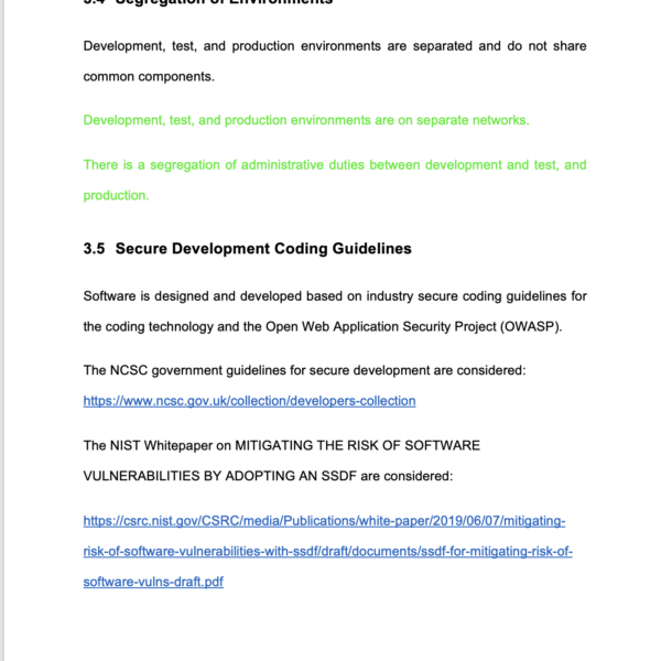 ISO 27001 Secure Development Policy Page 5