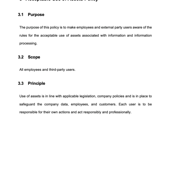 ISO 27001 Acceptable Use Policy Page 4