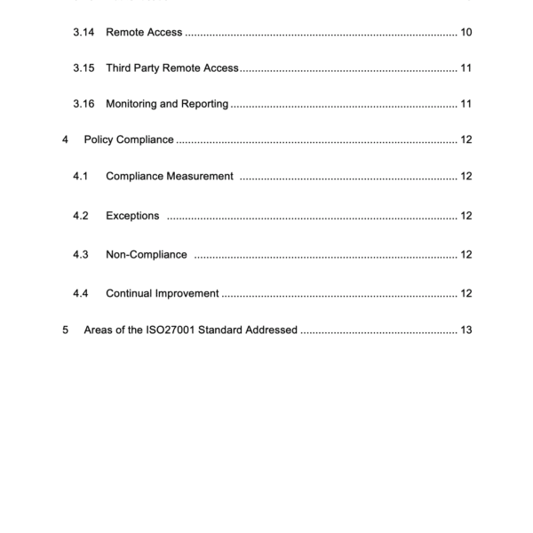 ISO 27001 Access Control Policy Page 3