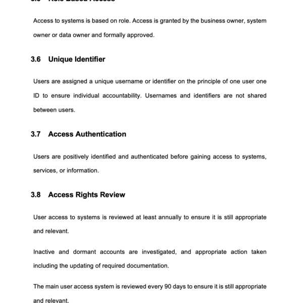 ISO 27001 Access Control Policy Page 5