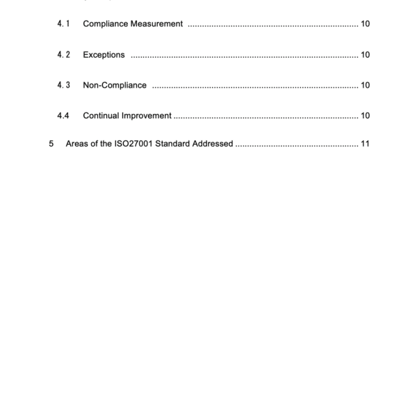 ISO 27001 Business Continuity Policy Page 3