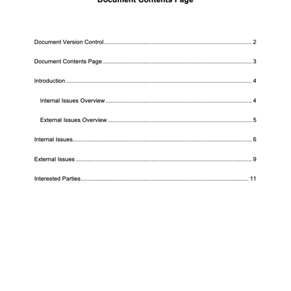 ISO 27001 Context of Organisation Example 2