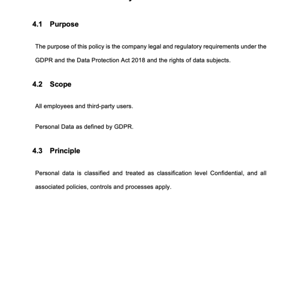 ISO 27001 Data Protection Policy Page 5