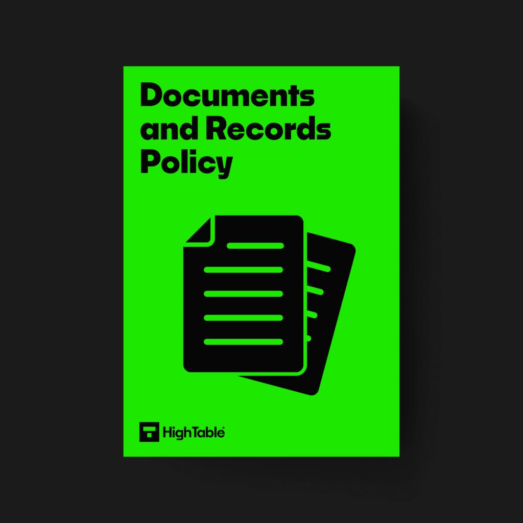 ISO27001 Documents and Records Policy-Black