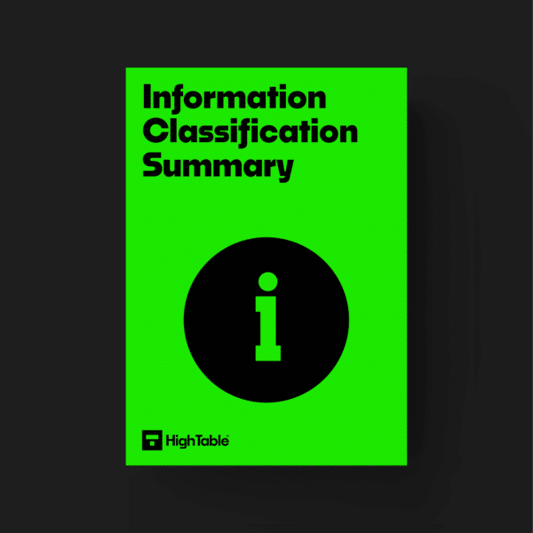 ISO 27001 Information Classification Summary Template