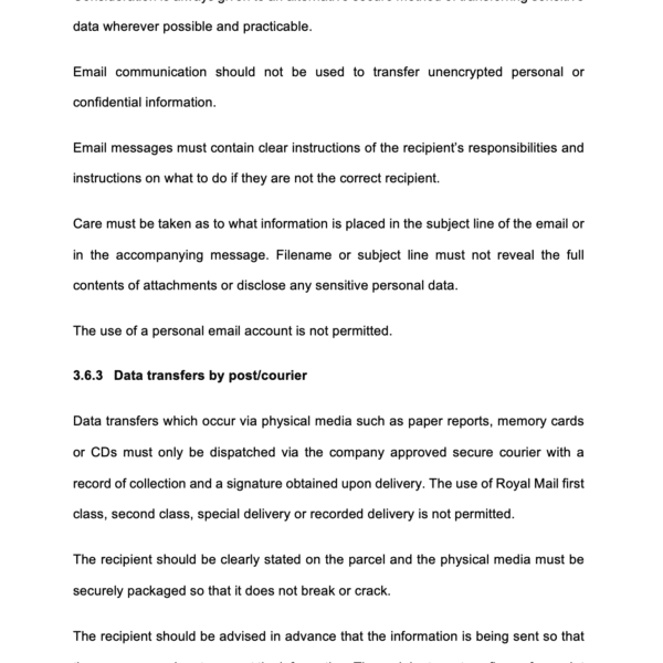 ISO 27001 Information Transfer Policy Page 6