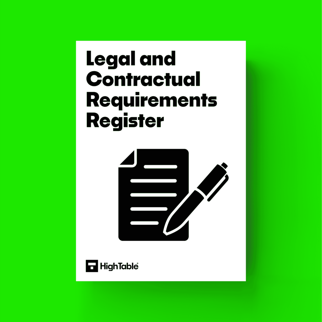 ISO 27001 Legal and Contractual Requirements Register Template