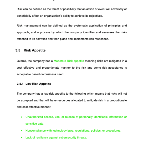 ISO 27001 Risk Management Policy Page 5