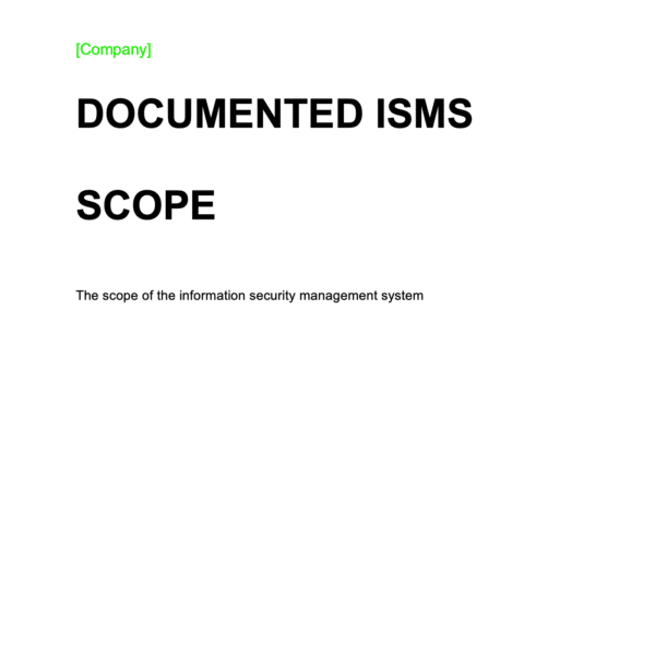 ISO 27001 Scope Statement Example 1