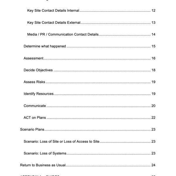 ISO27001 Business Continuity Plan Example 4