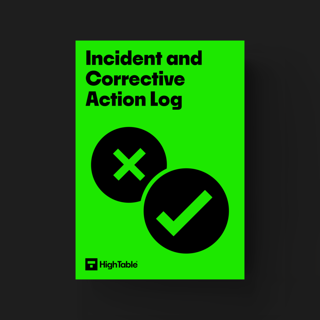 ISO27001 Incident and Corrective Action Log-Black
