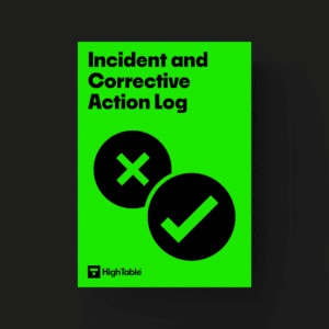 ISO 27001 Incident and Corrective Action Log Template