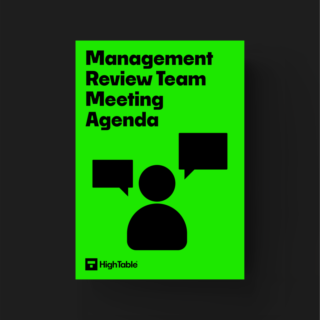ISO27001 Management Review Team Meeting Agenda-Black