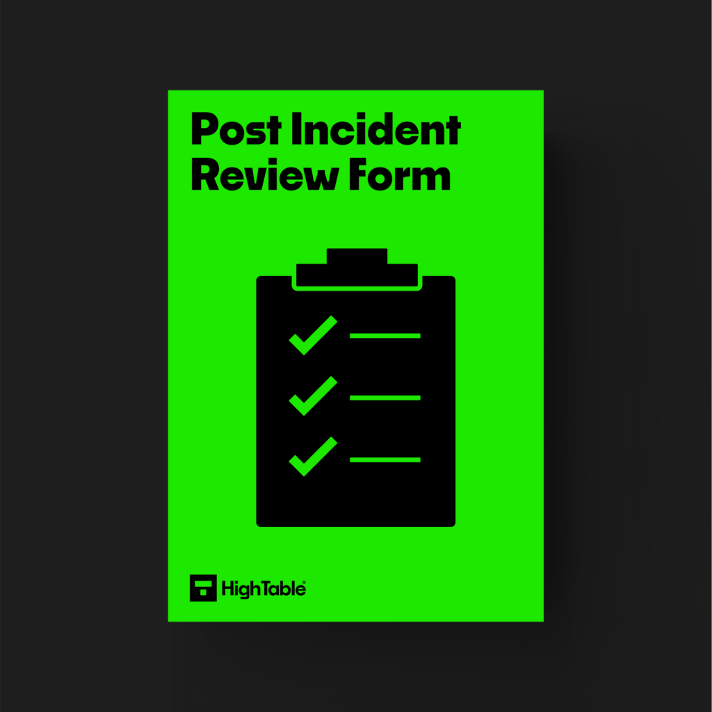 ISO27001 Post Incident Review Form Template