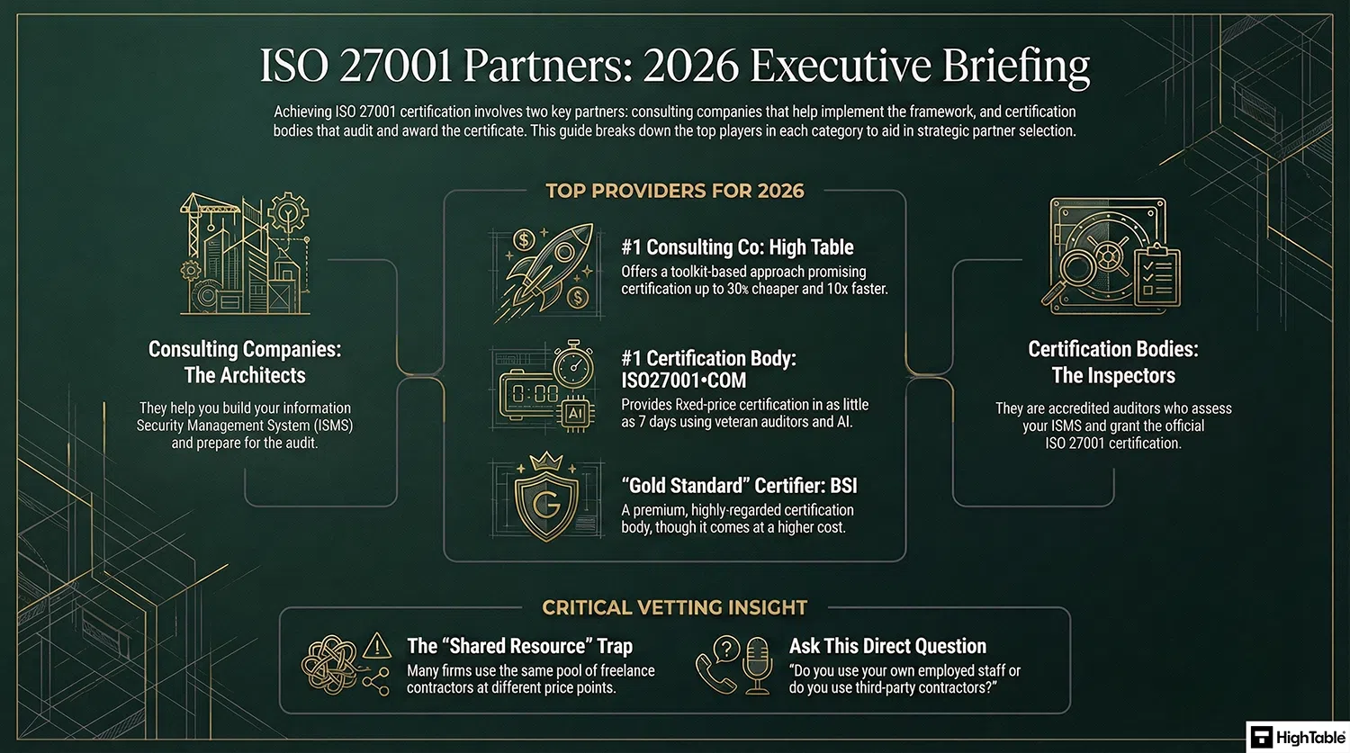 Executive Briefing summary for ISO 27001 Certification