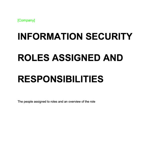 ISO27001 Information Security Roles And Responsibilities Example 1