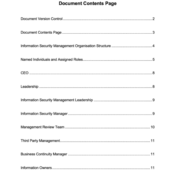 ISO27001 Information Security Roles And Responsibilities Example 3