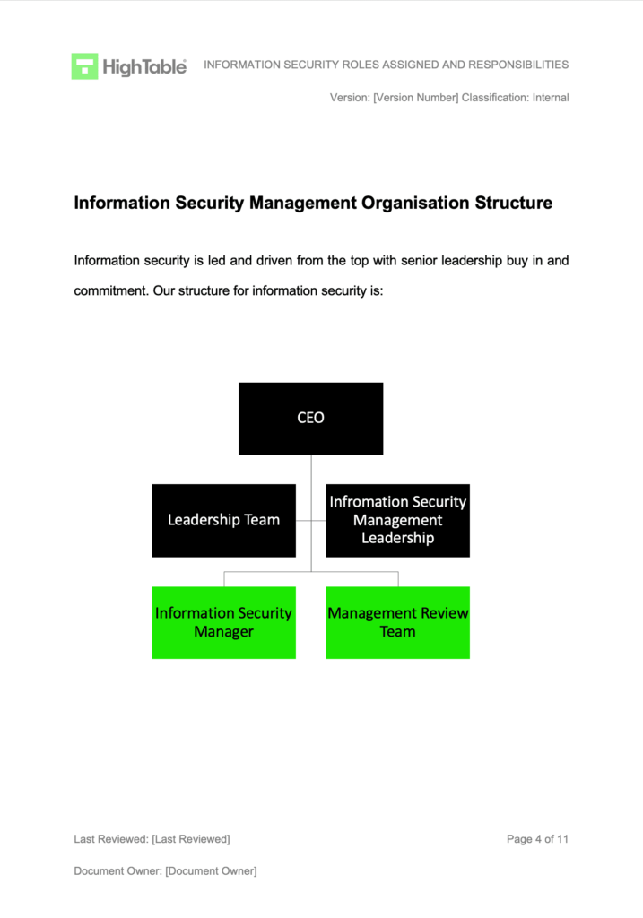 ISO27001 Information Security Roles And Responsibilities Example 4