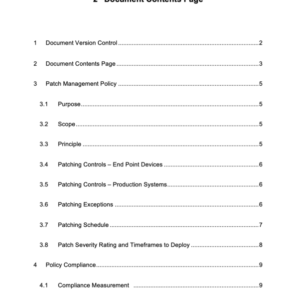 ISO27001 Patch Management Policy Example 3