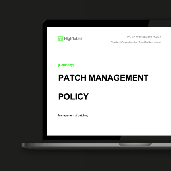 ISO 27001 Patch Management Policy Template Laptop