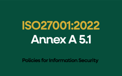 ISO 27001:2022 Annex A 5.1 Policies for Information Security Explained