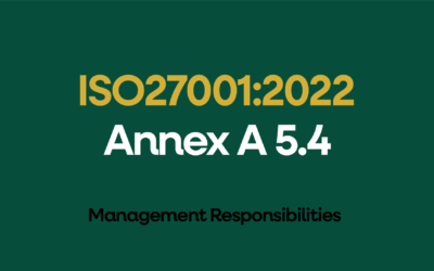 ISO 27001:2022 Annex A 5.4 Management Responsibilities Explained