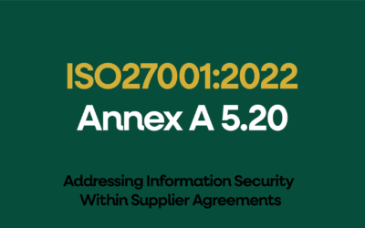 ISO 27001:2022 Annex A 5.20 Addressing Information Security Within Supplier Agreements Explained