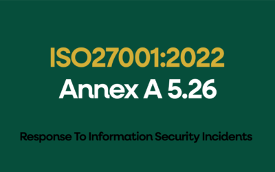 ISO 27001:2022 Annex A 5.26 Response To Information Security Incidents Explained