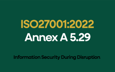 ISO 27001:2022 Annex A 5.29 Information Security During Disruption Explained