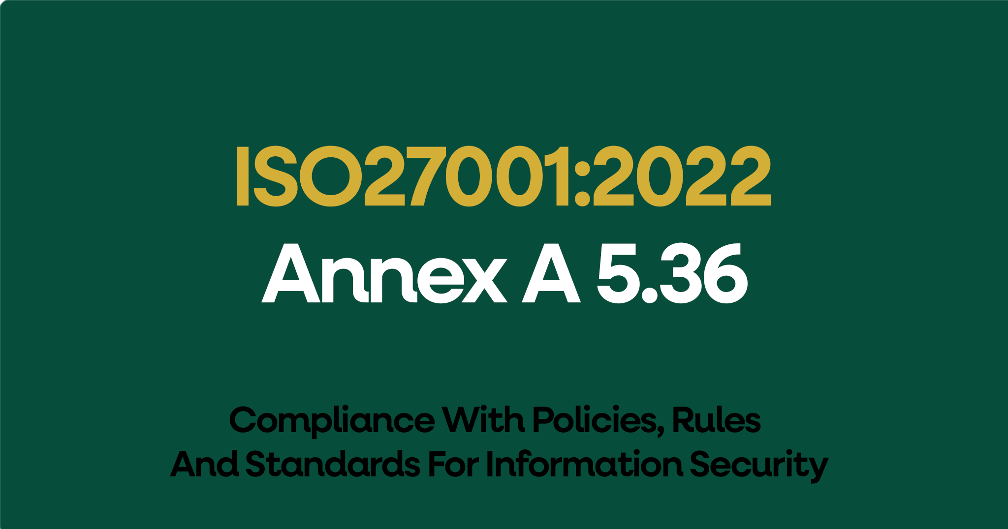 ISO 27001-2022 Annex A 5.36 Compliance With Policies, Rules And Standards For Information Security