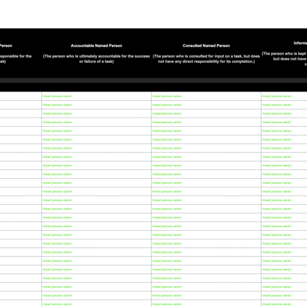 ISO 27001 RASCI Matrix Free PDF Example 2