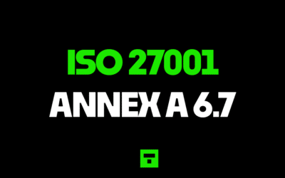ISO 27001 Annex A 6.7 Remote Working