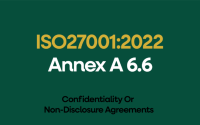 ISO 27001:2022 Annex A 6.6 Confidentiality Or Non-Disclosure Agreements Explained
