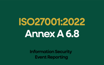 ISO 27001:2022 Annex A 6.8 Information Security Event Reporting Explained