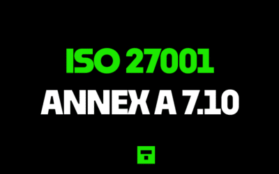 ISO 27001 Annex A 7.10 Storage Media