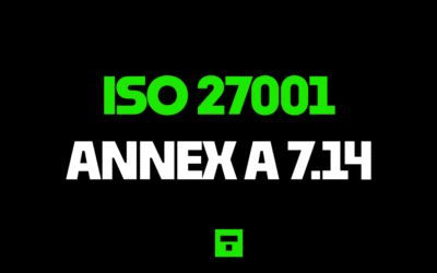 ISO 27001 Annex A 7.14 Secure Disposal Or Re-Use Of Equipment