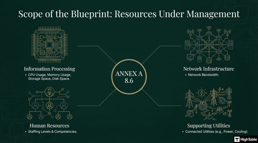 ISO 27001 Capacity Management Explained (Annex A 8.6) - High Table