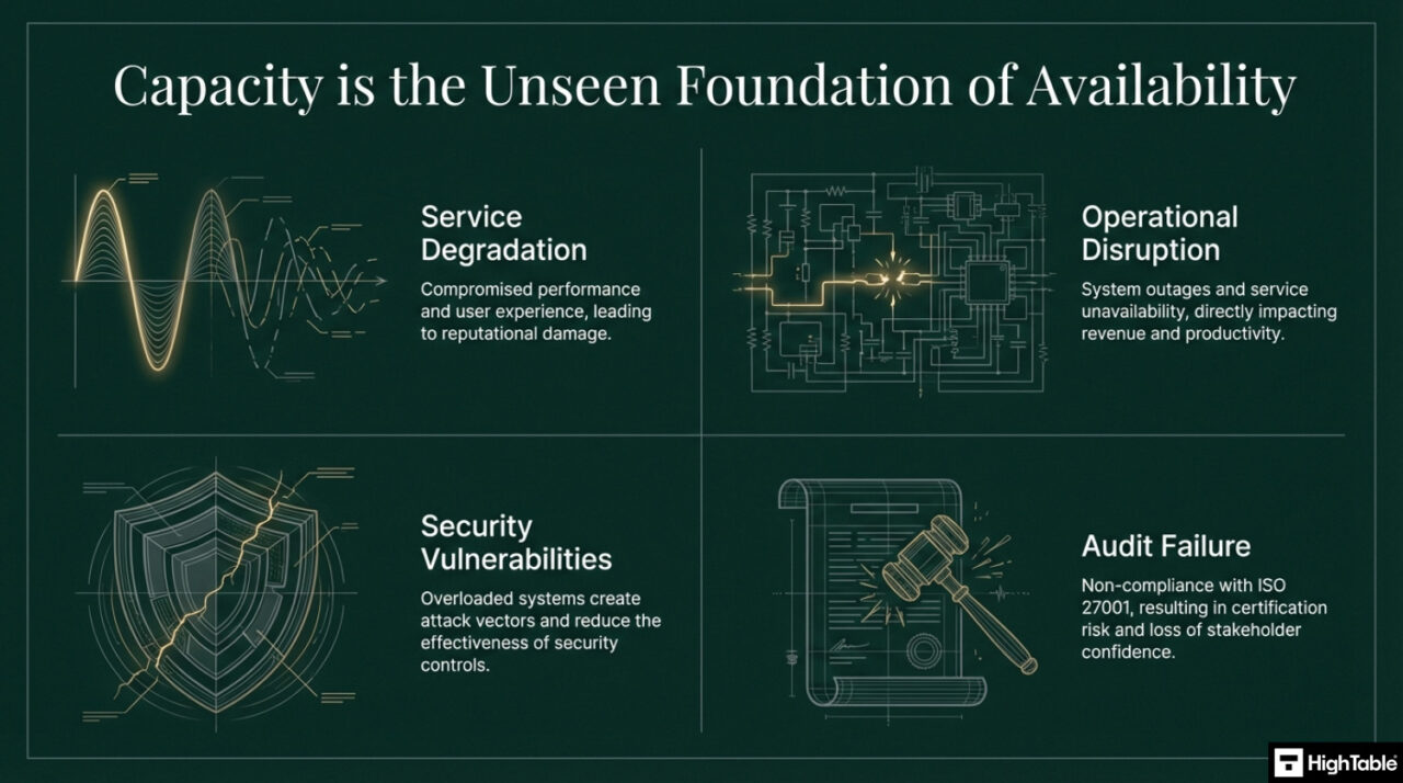 ISO 27001 Capacity Management Explained (Annex A 8.6) - High Table