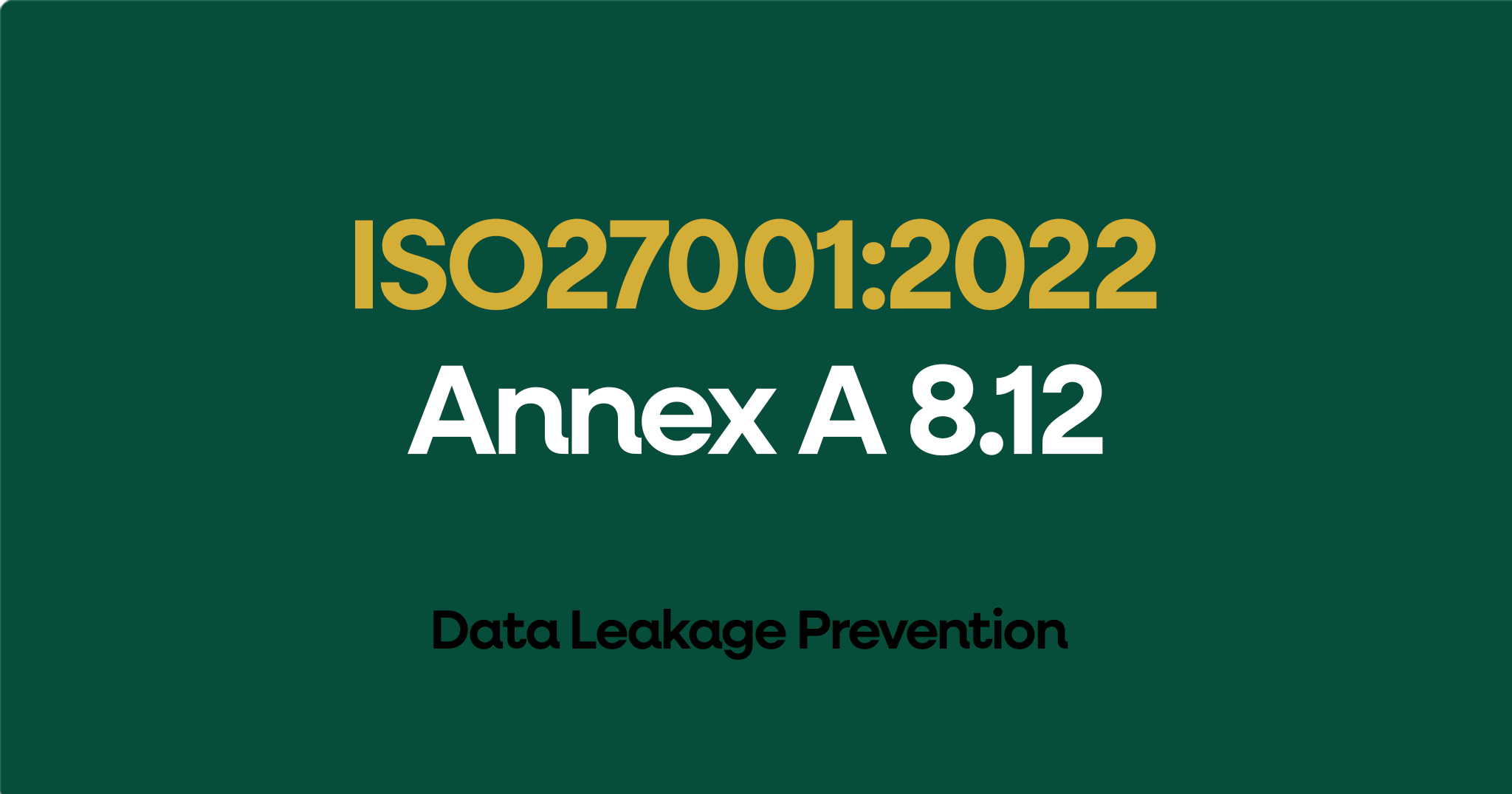 ISO 27001-2022 Annex A 8.12 Data Leakage Prevention