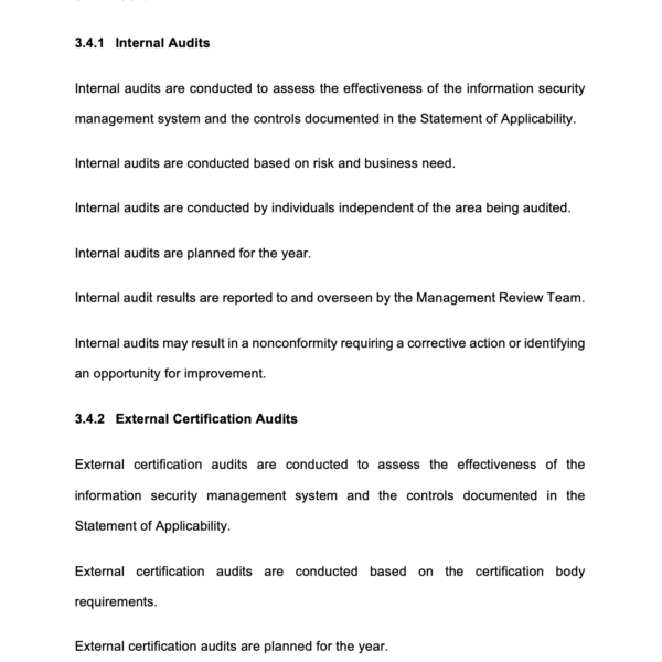 ISO 27001 Continual Improvement Policy Page 5