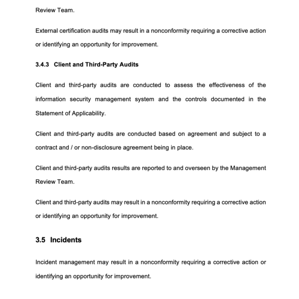 ISO 27001 Continual Improvement Policy Page 6