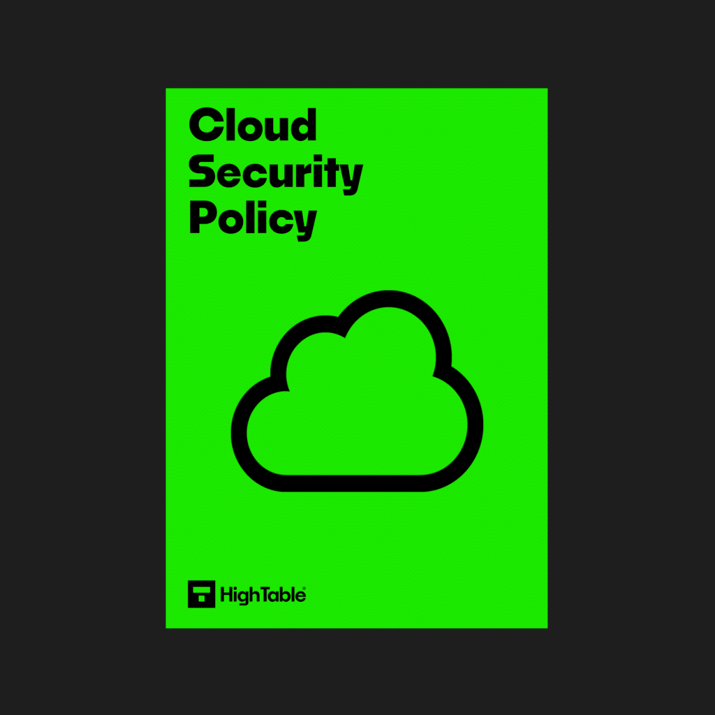 Cloud Security Policy Template