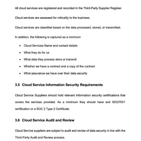 Cloud Security Policy Page 5