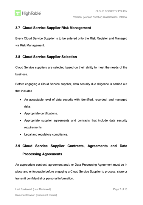 How to write an ISO 27001 Cloud Security Policy [+ Templates]